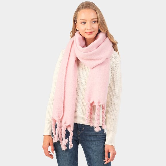 Braided Tassel Oblong Scarf - Picture 1 of 1